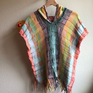 Anthropologie Sparrow Rainbow🌈 Poncho